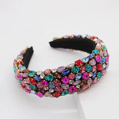 Women's Full Crystal Pearl Padded Rhinestone Hairband