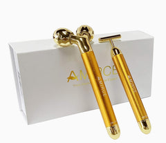 Amirce Face Massager Roller Golden 3D Roller Electric Facial Roller