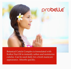 Probelle Kukui Nut Oil Botanical Cuticle Oil, conditions and softens cuticles for healthy nails and cuticle growth, 5oz/ 15 mL