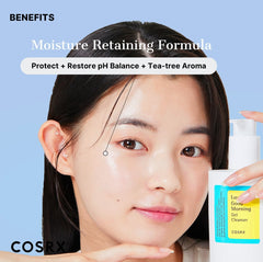 COSRX Low pH Gel Cleanser with BHA & Tea Tree for Sensitive Skin, Anti-Breakouts, PH Balancing - 400ml
