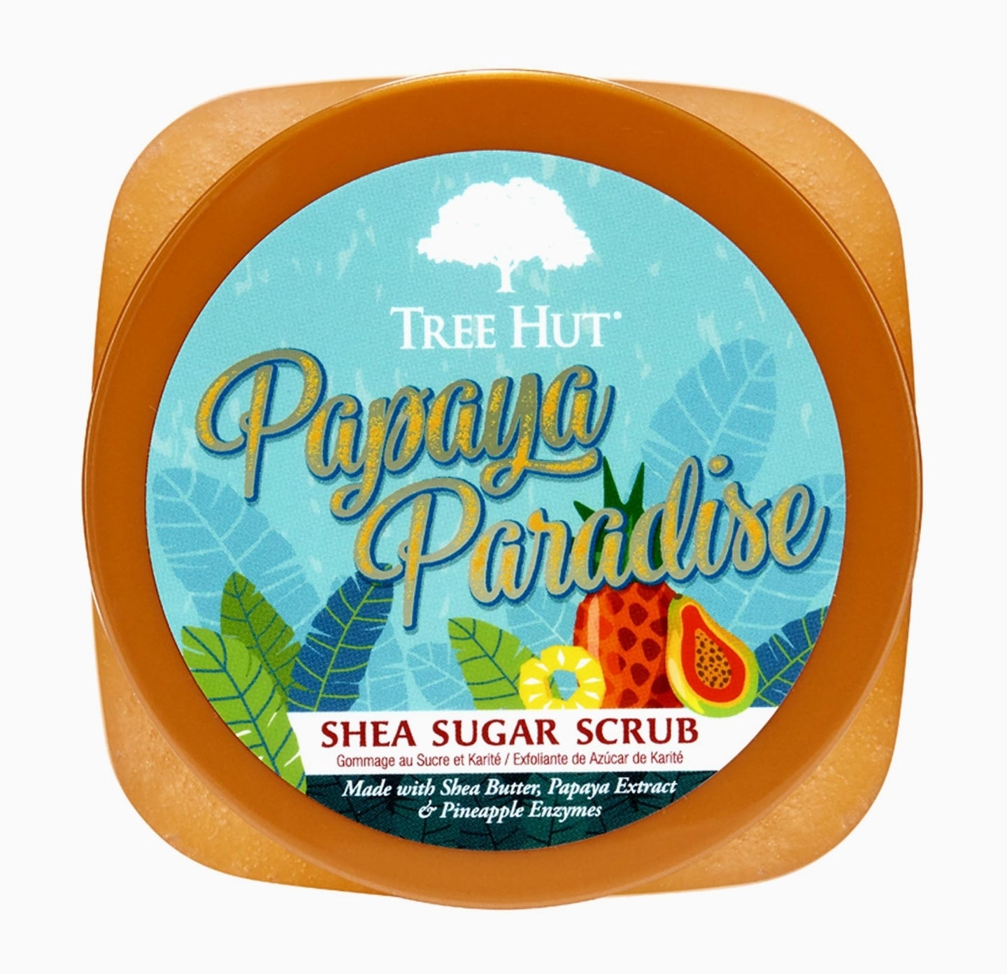 Tree Hut Papaya Paradise Shea Sugar Exfoliating & Hydrating Body Scrub, 18 oz