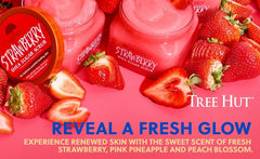 Tree Hut Strawberry Shea Sugar Exfoliating & Hydrating Body Scrub, 18 oz