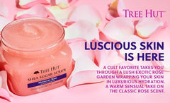 Tree Hut Shea Sugar Scrub Moroccan Rose, 18oz, Ultra Hydrating and Exfoliating Scrub for Nourishing Essential Body Care (