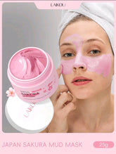 AKARY Sakura Clay Facial Mud Mask Deep Cleanse, Natural Skin Care Mask for Pore Cleansing, Oil Control, Reduce Acne, Skin Moisturizing, Smoothes Fine Lines, Pore Minimizer