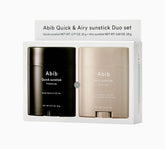 Abib Airy & Quick Sunstick DUO SPF50+ Broad Spectrum Semi-Matte & Quick Glowy Finish, No White Cast, Korean Sunscreen Stick for All Skin Types, 2 Count