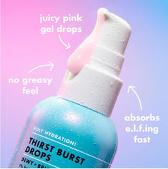 E.l.f. SKIN Holy Hydration! Thirst Burst Drops, Serum For A Radiant Complexion Instantly & Over Time, Made With Hyaluronic Acid, Vegan & Cruelty-Free