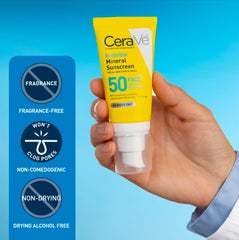 CeraVe Invisible Mineral Sunscreen SPF 50, 1.62flOZ