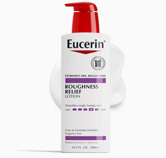 Eucerin Roughness Relief Body Lotion for Extremely Dry, Rough Skin, Urea Enriched Body Moisturizer, 16.9 Fl Oz Bottle