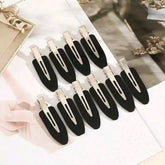 8 pieces/Set Of Exquisite Solid Color Hairpin Vintage Seamless Hairpin Fringe Clip Casual Makeup Face Wash Hairpin