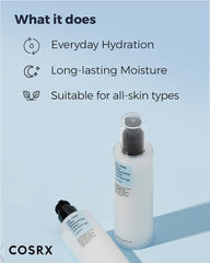 COSRX Oil Free Lotion with Birch Sap, Daily Acne Facial Moisturizer, Hydrating Moisturizer for All Skin Types, Korean Skin Care, Paraben free, 3.38 fl.oz / 100ml