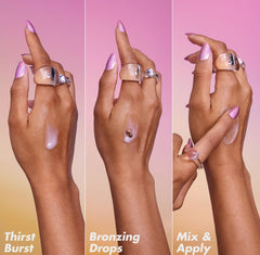 e.l.f. SKIN The Hottest Drops Duo, Holy Hydration! Thirst Burst Drops & Bronzing Drops Skincare Set, For A Dewy, Sun-Kissed Look, Vegan & Cruelty-Free