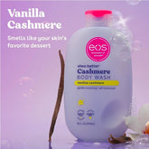 eos Body Wash, Vanilla Cashmere, Moisturizing Creamy Gel Formula with Shea Butter, Glycerin, Vitamin E, pH Balanced, Sensitive Skin, Vegan, 16 fl oz