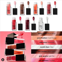 e.l.f Cosmetics Glow Reviver Lip Oil, Nourishing Tinted Lip Oil For A High-shine Finish, Infused With Jojoba Oil, Vegan & Cruelty-free, Jam Session