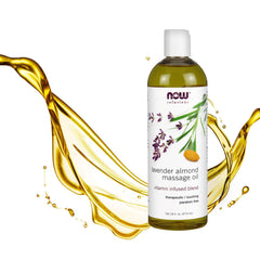 Solutions, Lavender Almond Massage Oil, 16 fl oz (473 ml)