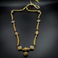 ANTIQUE GOLDEN tone textured NECKLACE