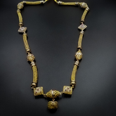 ANTIQUE GOLDEN tone textured NECKLACE