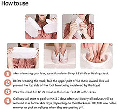 Multi Pair Foot Peeling Mask Set By Purederm - Exfoliating Foot Peel Spa Mask For Baby Soft Skin W/Sunflower Seed Oil & Lemon Extract