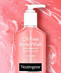 Neutrogena Oil-Free Salicylic Acid Pink Grapefruit Pore Cleansing Acne Wash and Facial Cleanser with Vitamin C, 9.1 fl. oz