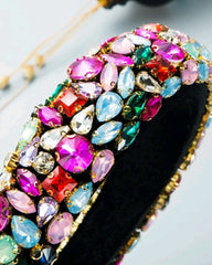 Women's Full Crystal Pearl Padded Rhinestone Hairband