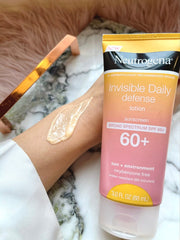 Neutrogena Invisible Daily Defense Sunscreen Lotion, Broad Spectrum SPF 60+, Oxybenzone-Free & Water-Resistant, Sun or Environmental Aggressor Protection, Antioxidant Complex, 3 Fl Oz