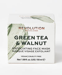 REVOLUTION SKINCARE
GREEN TEA AND WALNUT EXFOLIATING FACE MASK
