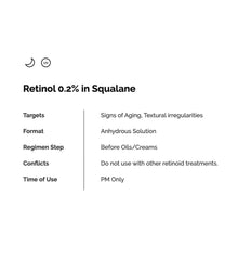 THE ORDINARY
Retinol 0.2% in Squalane( 30ml)