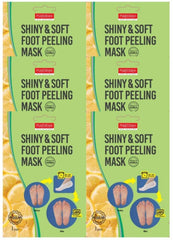Multi Pair Foot Peeling Mask Set By Purederm - Exfoliating Foot Peel Spa Mask For Baby Soft Skin W/Sunflower Seed Oil & Lemon Extract
