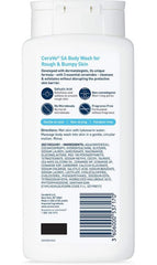 CeraVe Body Wash with Salicylic Acid | Fragrance Free Body Wash to Exfoliate Rough and Bumpy Skin | Allergy Tested | 10 Ounce