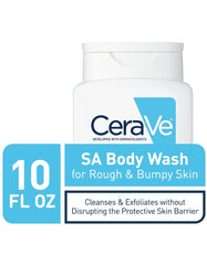 CeraVe Body Wash with Salicylic Acid | Fragrance Free Body Wash to Exfoliate Rough and Bumpy Skin | Allergy Tested | 10 Ounce