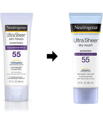 Neutrogena Ultra Sheer Dry-Touch Sunscreen Lotion, Broad Spectrum SPF 55 UVA/UVB Protection, Light, Water Resistant, Non-Comedogenic & Non-Greasy, 3 fl. oz
