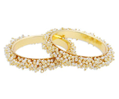 Gold Pearl Bangles.