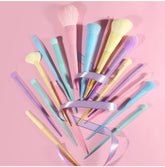 Docolor Makeup Brushes 17 Pcs Colourful Makeup Brush Set Premium Gift Synthetic Kabuki Foundation Blending Face Powder Blush Concealers Eyeshadow Rainbow Make Up Brush Set - Dream of Color