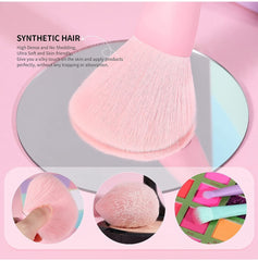 Docolor Makeup Brushes 17 Pcs Colourful Makeup Brush Set Premium Gift Synthetic Kabuki Foundation Blending Face Powder Blush Concealers Eyeshadow Rainbow Make Up Brush Set - Dream of Color