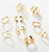 Moon & Star Decor Rings ( 9 pcs)