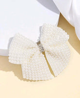 Faux Pearl Bow Hair Clip.