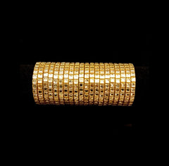 ( 4 pcs ) Mirror kundan metal bangles.