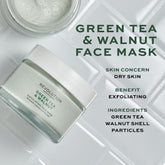 REVOLUTION SKINCARE
GREEN TEA AND WALNUT EXFOLIATING FACE MASK