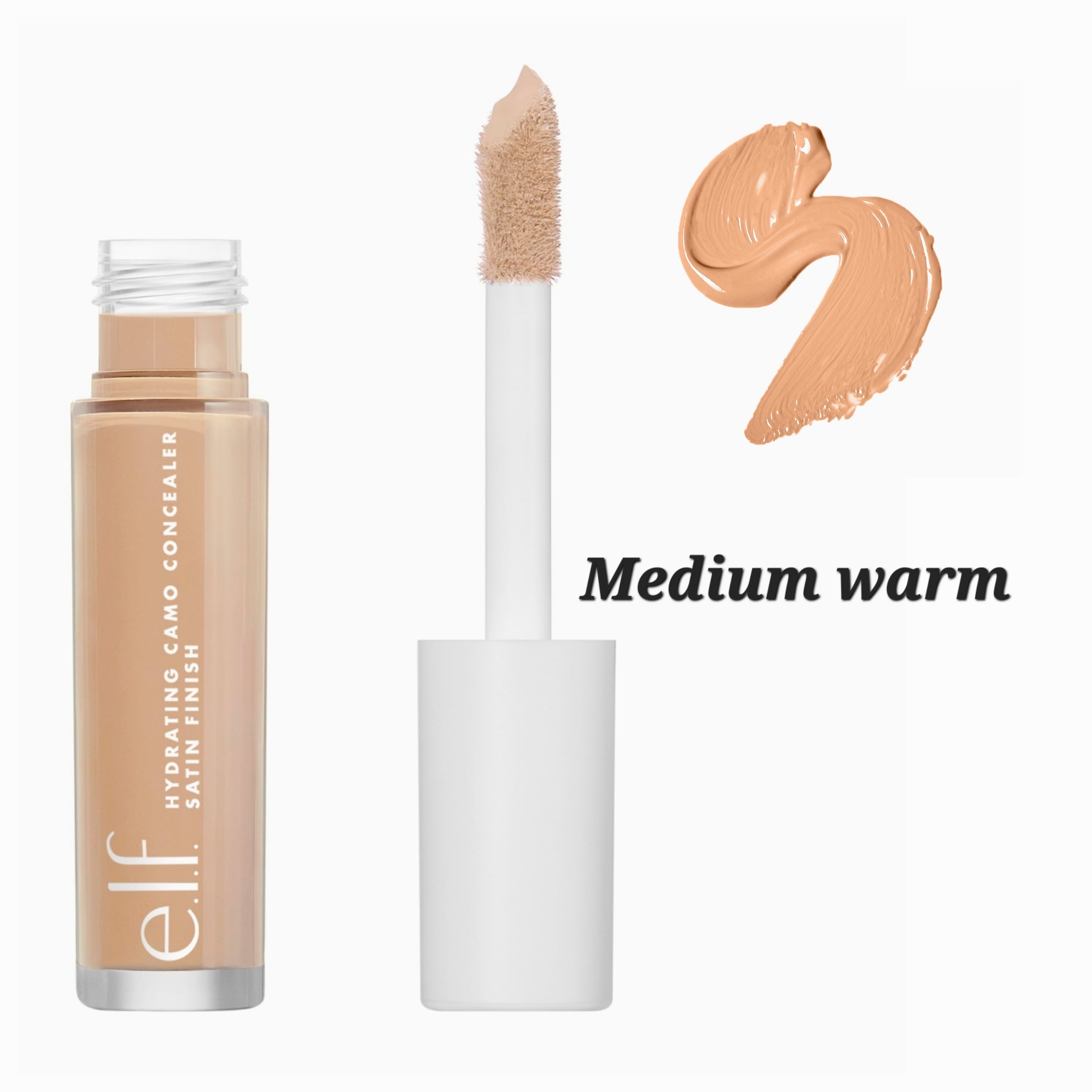 e.l.f., Hydrating Camo Concealer, Lightweight, Full Coverage, Long Lasting, Conceals, Corrects, Covers, Hydrates, Highlights, Satin Finish