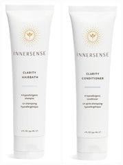 INNERSENSE Organic Beauty - Natural Clarity Hypoallergenic Hairbath SHAMPOO & CONDITIONER| Non-Toxic, Cruelty-Free Haircare (2 fl oz | 60 ml)