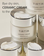 TIRTIR Natural Ceramide Cream Moisturizer for Hydrated, Glowing Skin - Shea Butter, Centella Asiatica Extract - Nourishing, Ideal for Dry Skin (50ml / 1.69 fl.oz.)