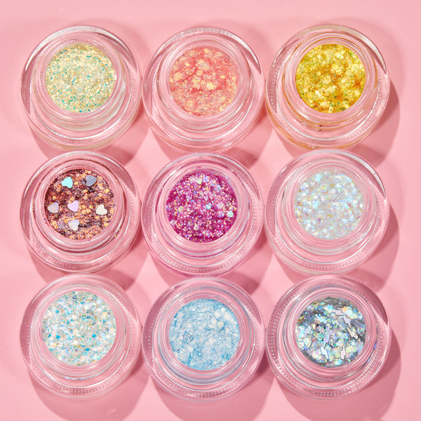 Colourpop glitter hour
glitter gel mini vault