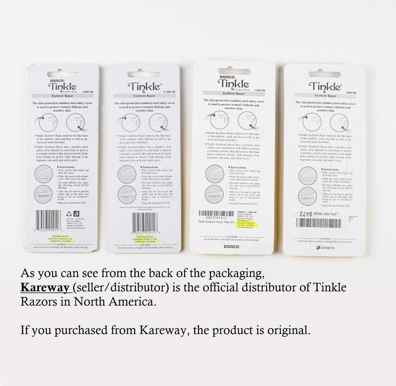 Dorco Tinkle Eyebrow Razors for Women, Dermaplane Razor 6 Razors Dorco Tinkle Eyebrow Razors for Women, Dermaplane Razor 6 Razors