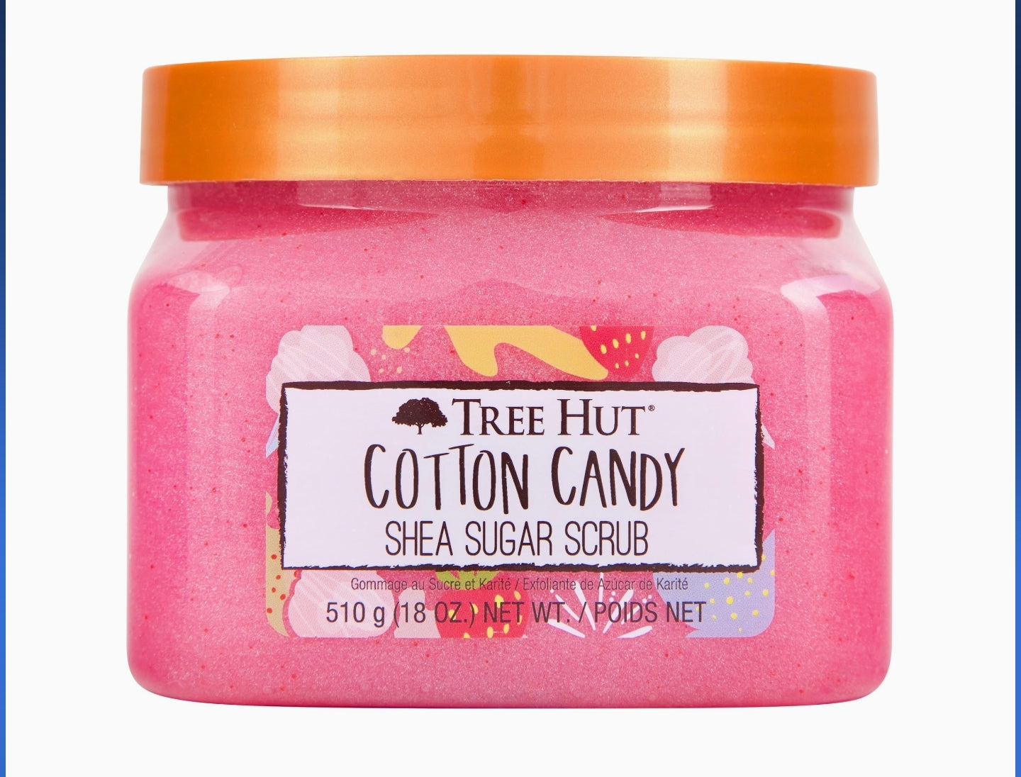 Tree Hut Cotton Candy Shea Sugar Exfoliating & Hydrating Body Scrub, 18 oz Tree Hut Cotton Candy Shea Sugar Exfoliating & Hydrating Body Scrub, 18 oz