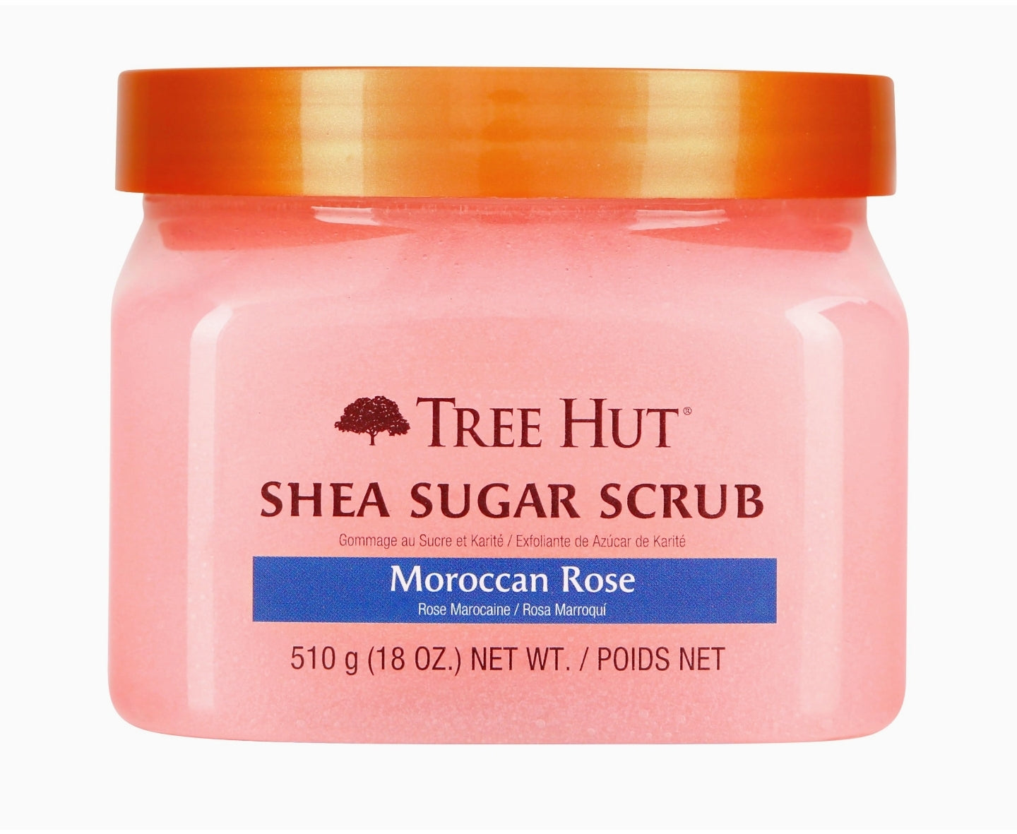 Tree Hut Shea Sugar Scrub Moroccan Rose, 18oz, Ultra Hydrating and Exfoliating Scrub for Nourishing Essential Body Care (