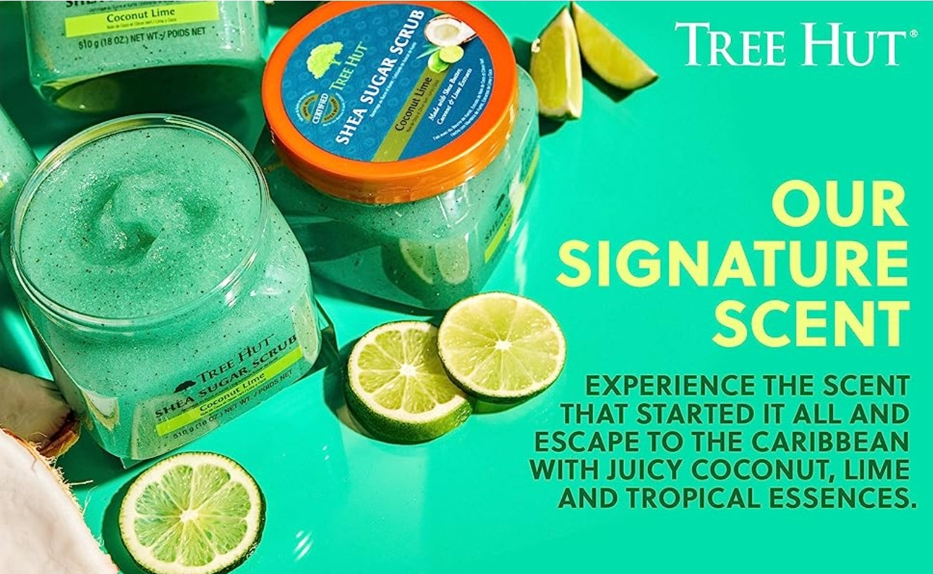 Tree Hut Shea Sugar Body Scrub Coconut Lime 18 oz Tree Hut Shea Sugar Body Scrub Coconut Lime 18 oz