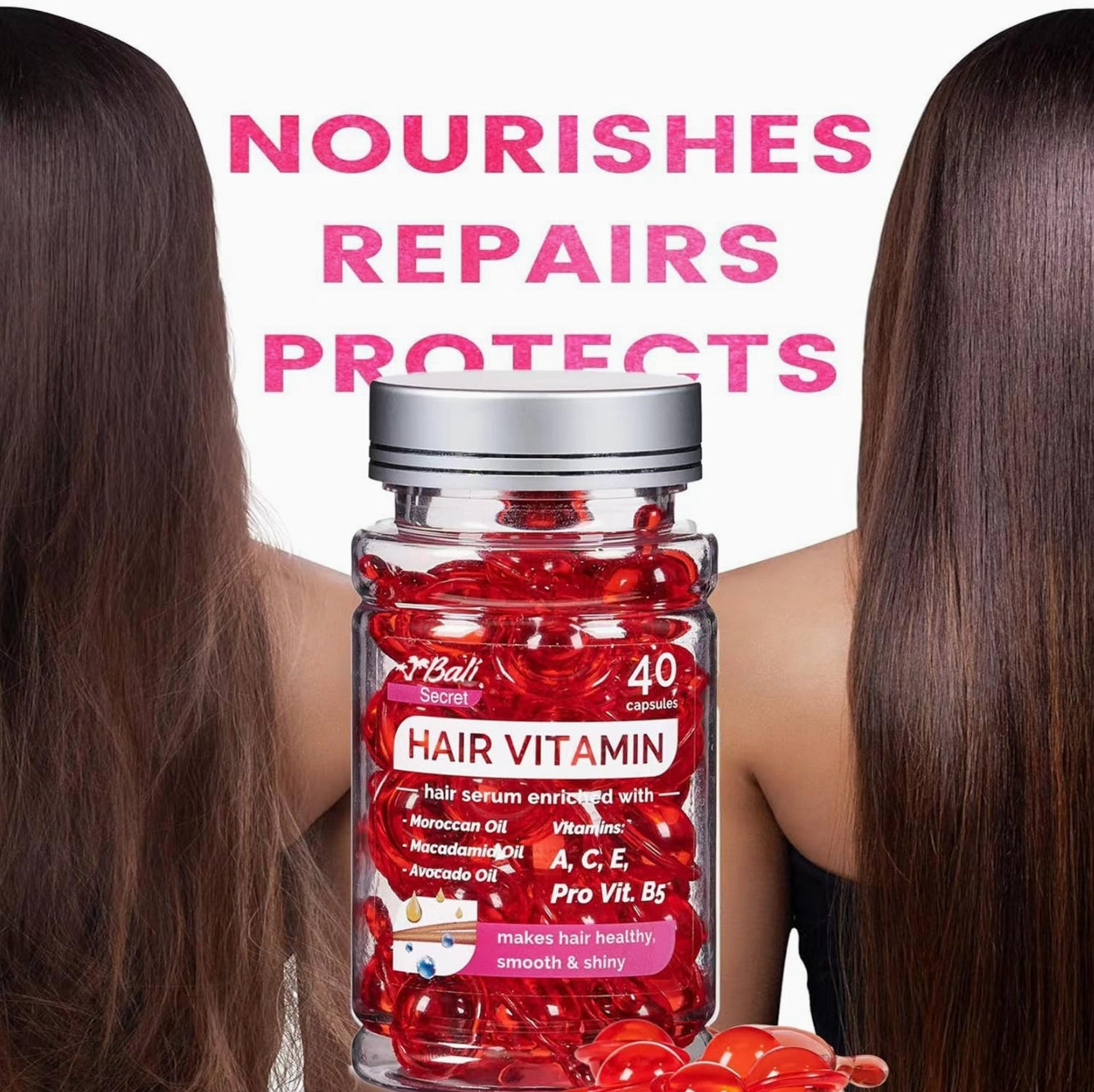 HUSSELL Bali Secret Hair Treatment Serum - no Rinse with Argan Macadamia & Avocado Oils - Vitamins A, E, Pro B5 - Conditioner for Women & Men HUSSELL Bali Secret Hair Treatment Serum - no Rinse with Argan Macadamia & Avocado Oils - Vitamins A, E, Pro B5 - Conditioner for Women & Men