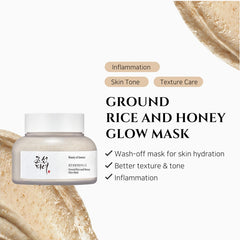 Beauty of Joseon Ground Rice and Honey Glow Mask Pore Sebum Care for Dry Sensitive Skin Korean Skin Care 150ml, 5.07 fl.oz