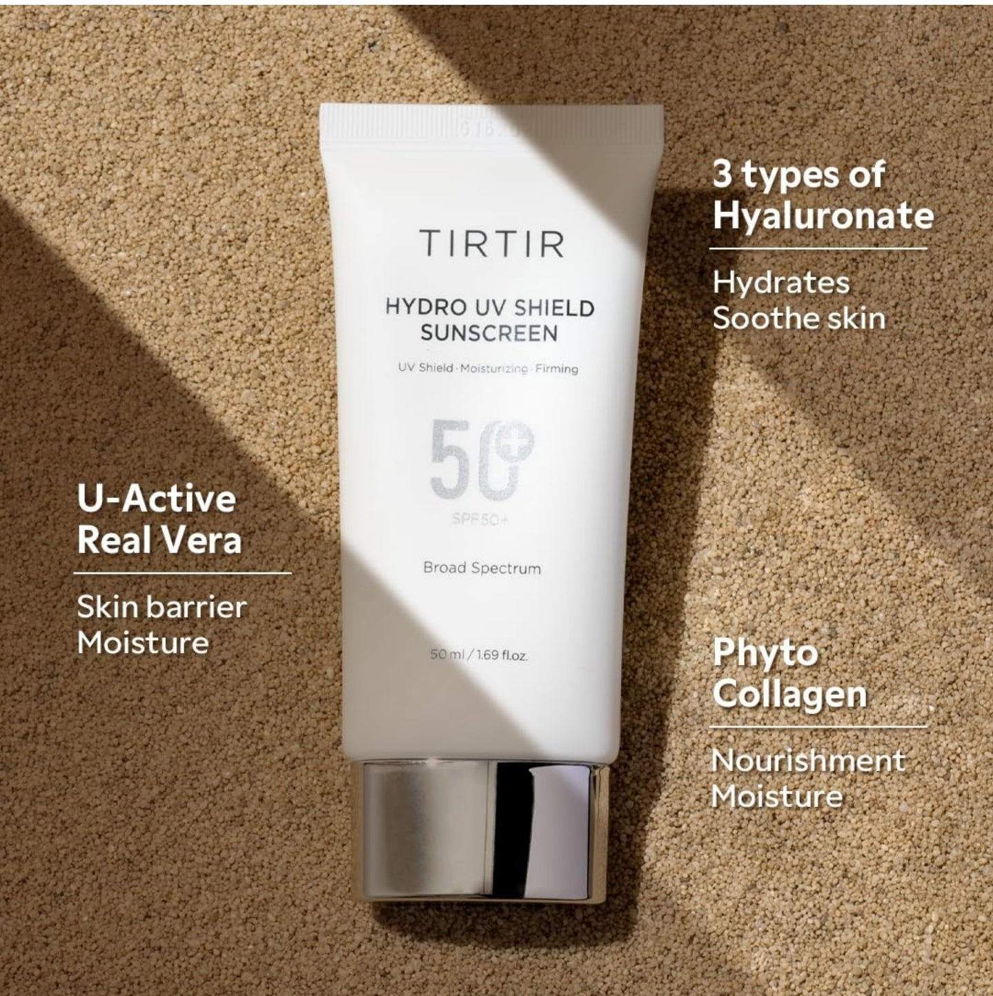 TIRTIR Hydro UV Shield Sunscreen, SPF 50+ UVA/UVB Protection, 1.69 Fl Oz (Pack of 1) | Lightweight, No White Cast, Non-greasy, Korean Sunscreen TIRTIR Hydro UV Shield Sunscreen, SPF 50+ UVA/UVB Protection, 1.69 Fl Oz (Pack of 1) | Lightweight, No White Cast, Non-greasy, Korean Sunscreen