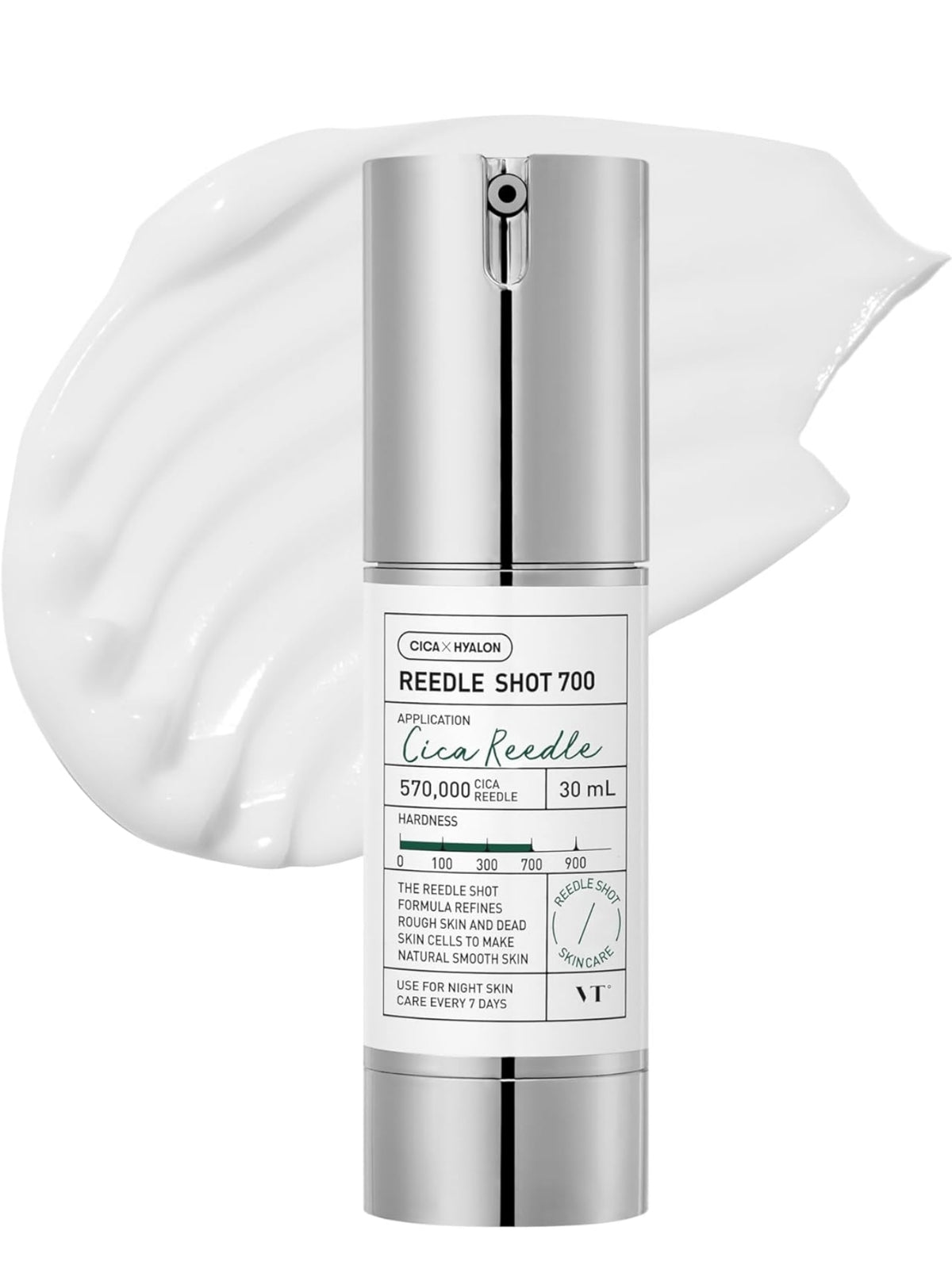 VT COSMETICS CICA Reedle Shot 700, Spot Treatment Night Exosome, Microneedling Serum, 1Fl Oz (30ml) | Centella Asiatica, Hyaluronic Acid, Propolis, Regeneration