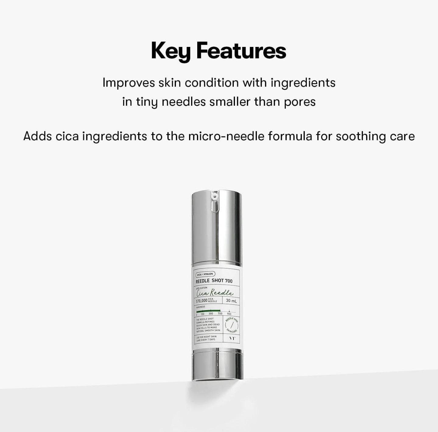VT COSMETICS CICA Reedle Shot 700, Spot Treatment Night Exosome, Microneedling Serum, 1Fl Oz (30ml) | Centella Asiatica, Hyaluronic Acid, Propolis, Regeneration VT COSMETICS CICA Reedle Shot 700, Spot Treatment Night Exosome, Microneedling Serum, 1Fl Oz (30ml) | Centella Asiatica, Hyaluronic Acid, Propolis, Regeneration